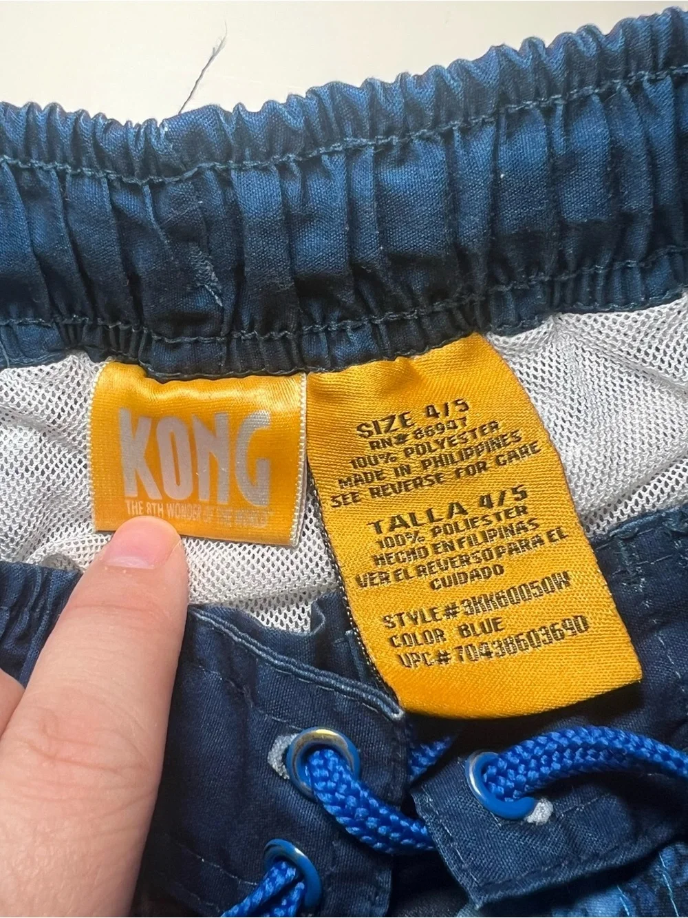 Vintage Y2k Graphic King Kong Board Shorts Swim Trunks Liner Drawstring Pockets